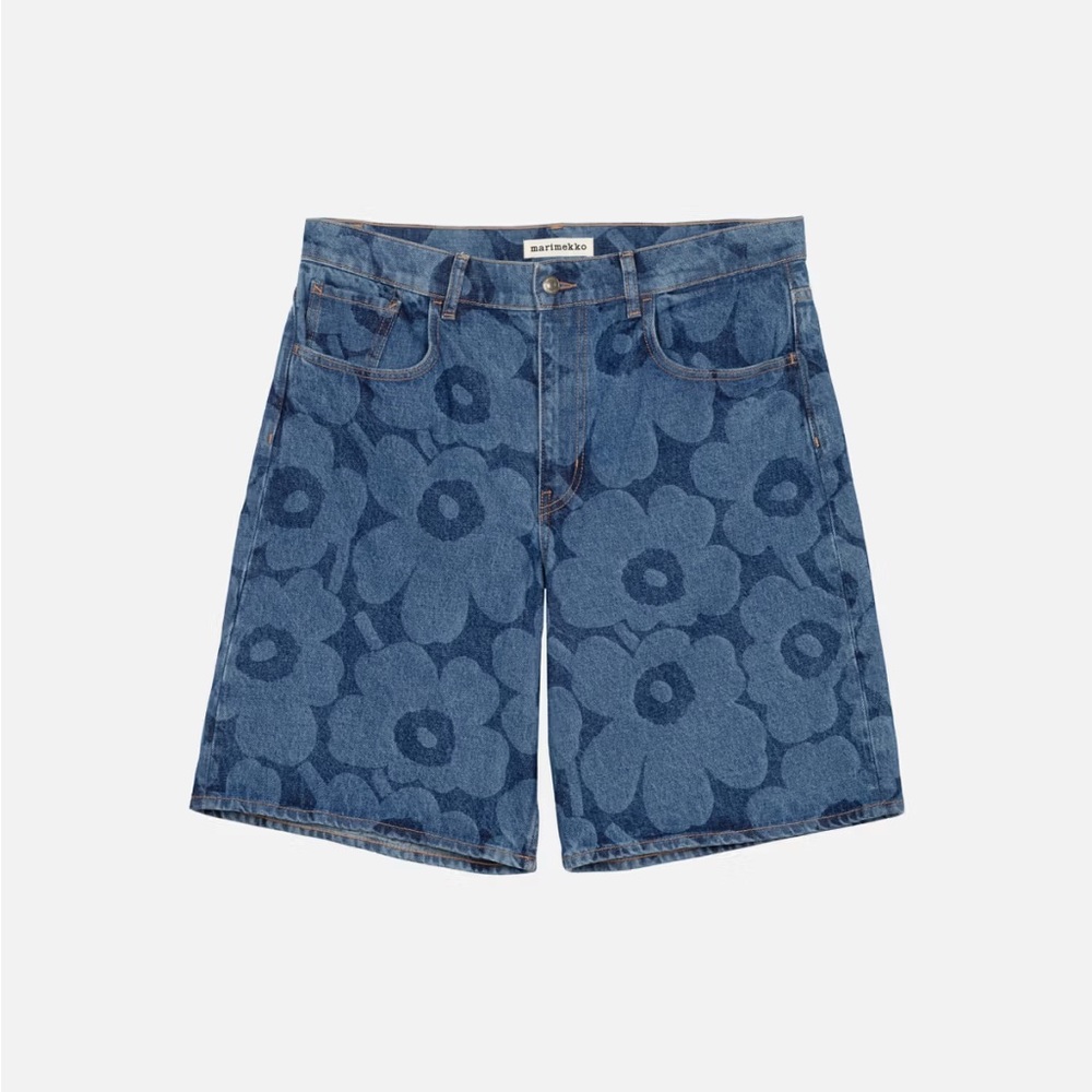 Marimekko Blue Floral Denim